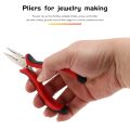 OUMERY 1 Pack 45 Steel Jewelry Bead Crimper Tools Crimping Press Plier for Jewelry Making Red. 
