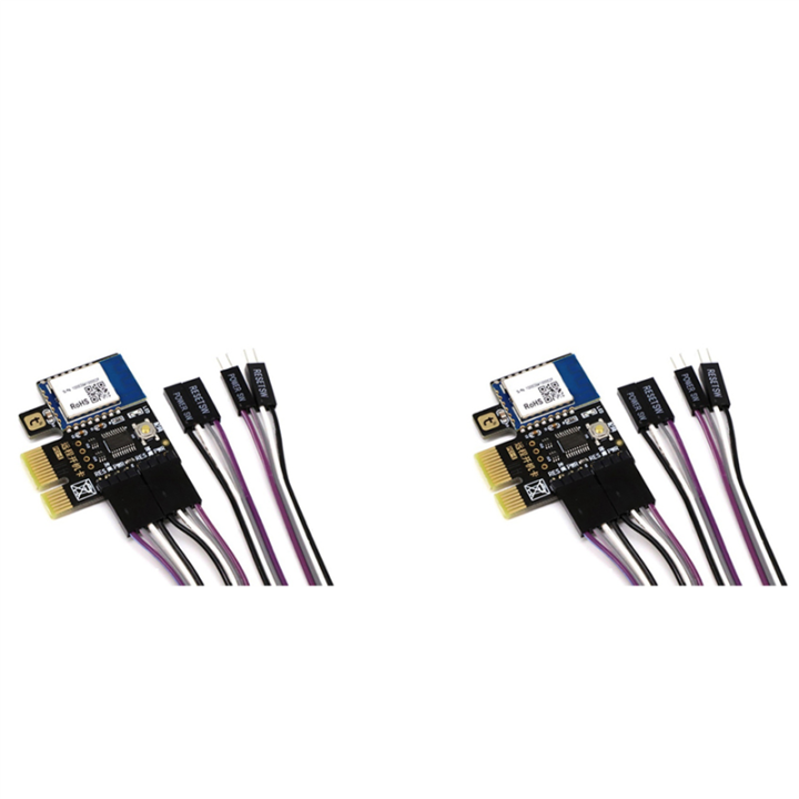 OUMERY 2X Tuya Wifi Computer Power Reset Switch PCIe Card for PC Computer,APP Remote Control,Support Home