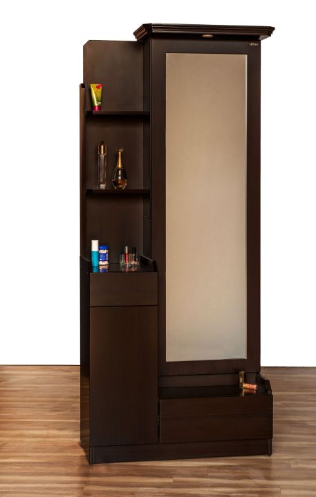 Full Length Dressing Table with Mirror Drawer and Storage