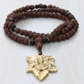 Ganesha Rudraksha Seed Japa Mala- Lotus Handicrafts. 