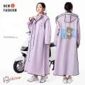 EVA Long Raincoat: Waterproof Zipper Gear for Men & Women. Reusable Poncho with Pants, Portable Outdoor Travel Rain Jacket. 