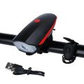 Durable Plastic Bicycle Light Horn 5 Colors USB Rechargeable Wide-Range Light Waterproof Ultralight Headlight. 