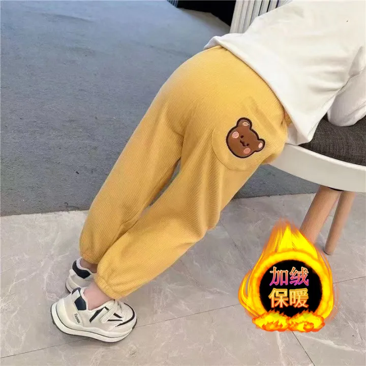 2023%20Autumn%20New%20Girls%20Casual%20Pants%20Legging%20Long%20Pants%20Boys%20Sweatpants%20Baby%20Home%20Carved%20Pants%20Breathable%20-%20Image%205