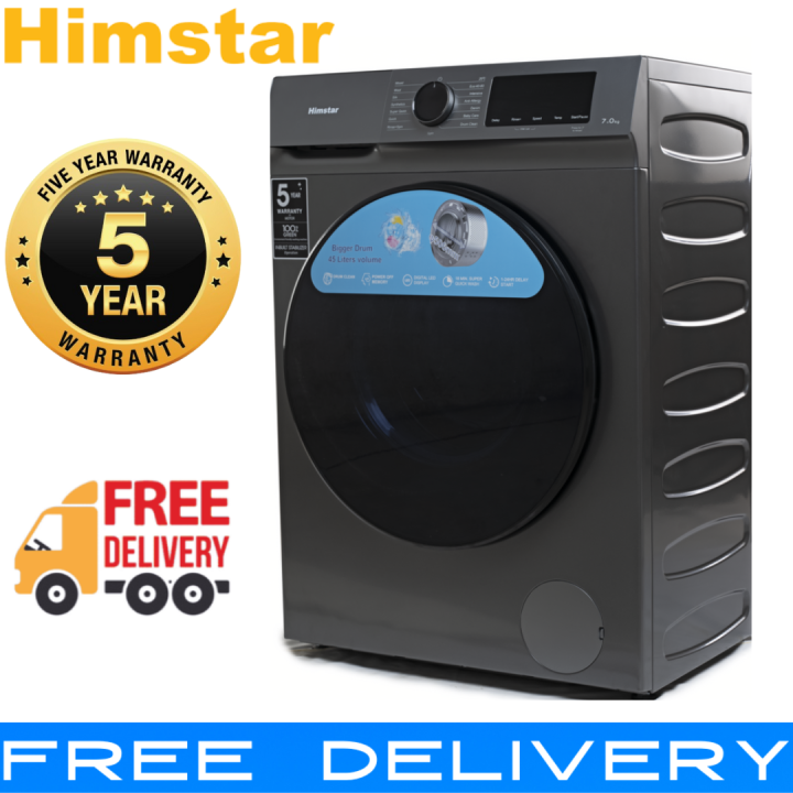 HIMSTAR 7 KG Fully Automatic Washing Machine = HW-70FU4FSJ/GZ With 15 Wash Programs And Auto Balance System for efficient and safe washing.