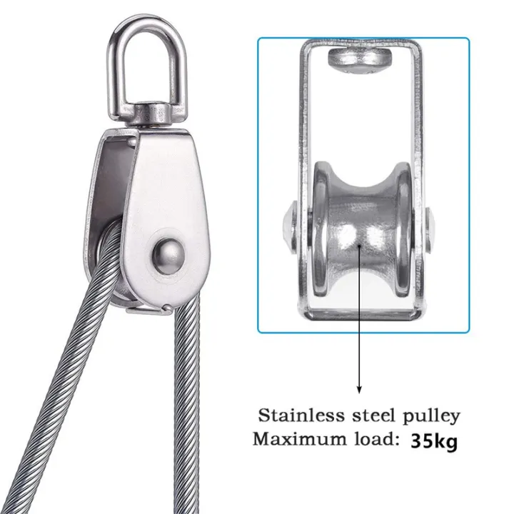 12PCS%20Single%20Pulley%20Block%20M15%20Stainless%20Steel%20Small%20Pulley%20Roller%20for%20Rope%20Cord%20in%20%C2%B0Swivel%20Silver%20Pulley%20-%20Image%206
