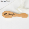 Wenefang Personalised Hair Brush Custom Engraved Bamboo Wood Brush Anti Static Comb Gift for Girls Gifts for Kids Baby Shower Gift. 