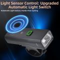 New Sensor Digital Bicycle Headlight 2000mAh Battery 3 Modes Bicycle Light IPX4 Waterproof Type C Bike Headlight MTB Road Cycling. 