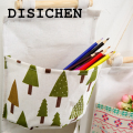 DISICHEN New style Home Kitchen Wall Mounted Storage Bag With 3 Pockets Linen Fabric Waterproof Wall Door Closet Hanging Organizer For Bath Bedroom. 