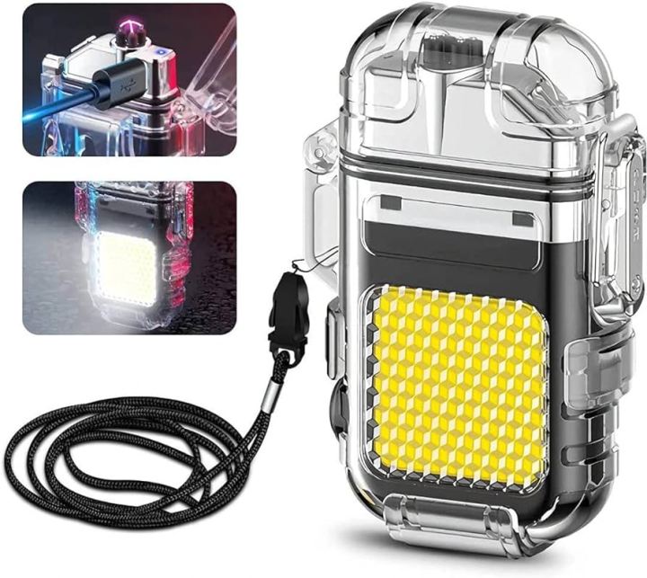 Dual%20Arc%20Lighter%20with%20LED%20Flashlight%202%20in%201%20%20Lighter%20USB%20Rechargeable%20Lighter%20Flameless%20Waterproof%20Windproof%20Mini%20Electric%20Lighter%20-%20Image%203