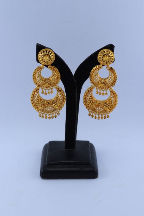 Gold Golden   2 Step Ramlila  jhumka