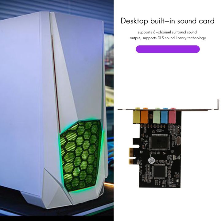 PCIe%20Sound%20Card%20PCI-E%20X1%20CMI8738%20Chip%2032/64%20Bit%20Sound%20Card%20Stereo%205.1%20Channel%20Desktop%20Built-in%20Sound%20Card%20for%20PC%20-%20Image%203