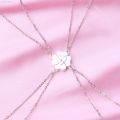 KEBETEME Friendship Necklace Magnetic Matching Four Leaf Clover Best Friend Necklace Gifts for Girls Women Magnet BFF Necklace for 4. 