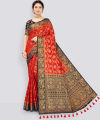 Banarasi Cotton Silk Saree For Women (Multicolor). 