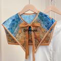 Difutagui Detachable Shirt Collar New Half Shirt Necklace Shawl Floral Luxury Pattern False Collar Women Vintage Shoulder Wraps. 
