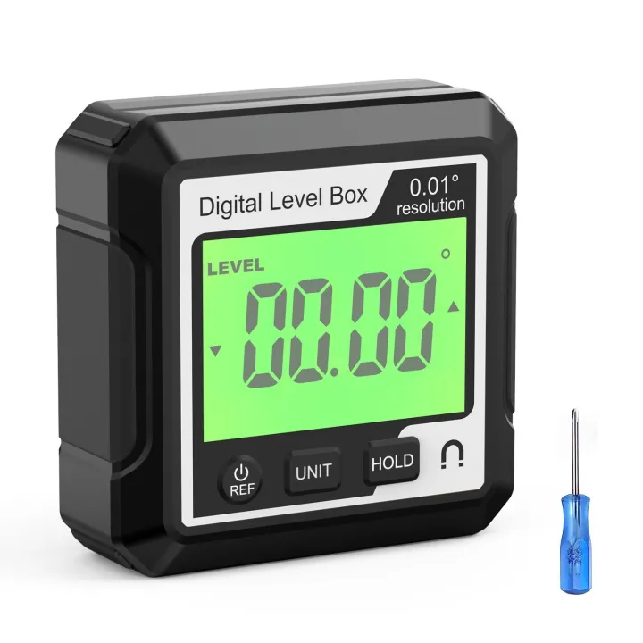 Digital Angle Finder Gauge with Magnetic Base and Backlit LCD Display ...