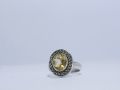 Silver Ring with Golden topaz stone. 