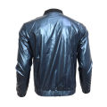 Ice Blue Color Front Zipper Jacket For Men. 