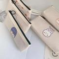 Kawaii Pencil Case Bear Canvas Pencil Box Pencil Bag School Supplies Stationery 1 Pieces. 
