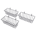 3 Pcs Wire Baskets,Wall Grid Panel Hanging Wire Basket,Wall Storage and Display Basket for Cabinet & Pantry Organization. 