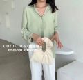 Basic Plain Formal Shirt for Women Short Sleeve Slim Fit Business Casual Top in Classic Colors. 