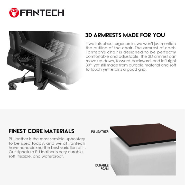 FANTECH%20GC-192%20LEDARE%20Midnight%20Black%20Gaming%20Chair%20-%20Image%203