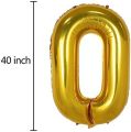 Ichhya Store Giant 40 Inch Gold Number Balloon. 