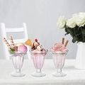 6 Pack Glass Tulip Sundae Cups, 6.7 Ounce Clear Milkshakes Footed Ice Cream Cups Dessert Bowls Set for Sherbet Trifle, Fruit, Salad, Snack, Cocktail. 