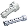 NAMUNY 2 Pcs Silver Motorcycle Exhaust Can Muffler Insert Baffle DB , 42Mm x 80Mm & 35Mm x 140Mm. 