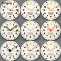 Sutuiying New 2025 29mm White Pilot Style Watch Dial and Hand Sets C3 Fashion Green Luminous Fit NH35 ETA PT Movement Watch Parts for Mod. 