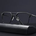 Changeable Glass Black Metal Frame Sunglasses For Men. 