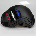 Helmet Bicycle Signal Light Waterproof Rear Tail Light Cycling Portable Detachable Light LED USB Style Rechargeable, B-Red. 