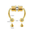 1pc Multicolor Fashionable U Shaped Fake Nose Ring Stainless Steel Magnet Nose Ring - Unisex | Fashion U Shaped Nose Ring. 