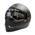 Steelbird Adonis Matte Black Full Face Helmet | Anti Scratch Coated Visor With Quick Release Mechanism & Extra Comfort Padding. 