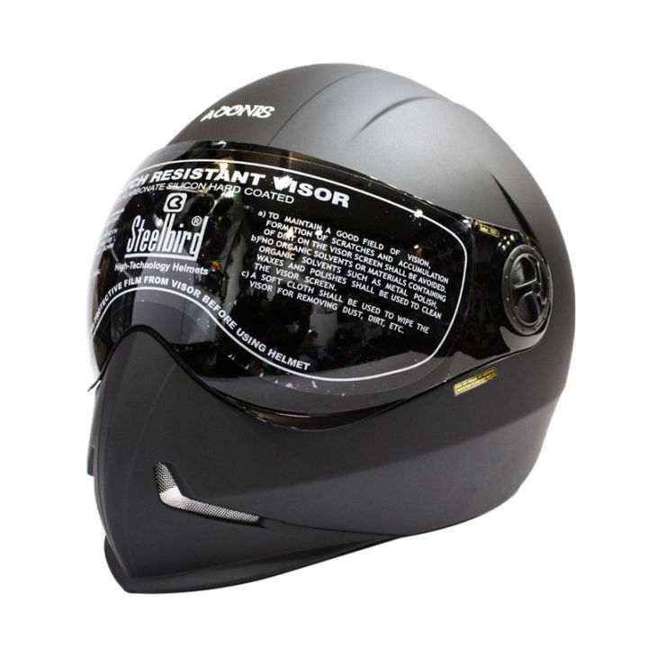 Steelbird%20Adonis%20Matte%20Black%20Full%20Face%20Helmet%20%7C%20Anti%20Scratch%20Coated%20Visor%20With%20Quick%20Release%20Mechanism%20&%20Extra%20Comfort%20Padding%20-%20Image%203