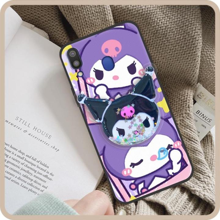 TPU%20Waterproof%20Phone%20Case%20For%20Samsung%20Galaxy%20M20/SM-M205FD%20Glitter%20Dirt-resistant%20Rotatable%20stand%20Anti-knock%20Kickstand%20-%20Image%204