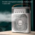 Mini Cooler Fan Humidifier Portable USB Cooler Air Conditioner Fan With Mist & LED Light. 