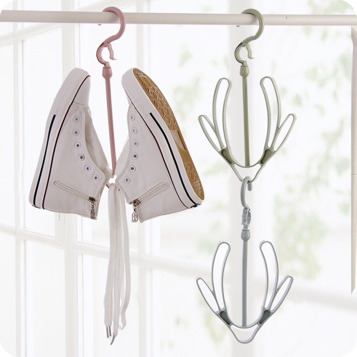 Plastic%20Hanging%20Double%20Hook%20Shoes%20Drying%20Rack%20-%20Image%202