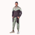 Daami Convertible Men Colorblock Co-ords Track Suit (Dark Coffee). 