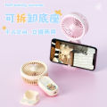 Handheld sling small fan usb charging mini candy color portable silent office student gift fan factory. 