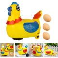 Funny Interactive Electric Hen Toys Musical Colorful Lights Laying Egg Toys Kid Educational Toys Birthday Gift. 
