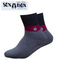 Soxabox Pack of 6 Pairs of Men Formal Premium Cotton Embroidery Summer Half Socks (SMH-27). 