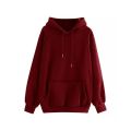 Maroon Streetwear Hip Hop Hoodie For Women By Nepster. 