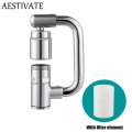 New Universal 1080° Rotation Extender Faucet Aerator Plastic Splash Filter Kitchen Washbasin Faucets Bubbler Nozzle Robotic Arm. 