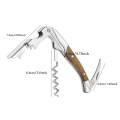 3 in 1 Function Stainless Wood Handle Wine Opener Bottle Opener and Foil CutterWaiters Corkscrew Fit for HomeBarParty with Gift Box. 