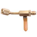 JAERBEE 4X R410a R134a Brass Shut Valve for A/C Charging Hoses HVAC 1/4inch AC Refrigerant. 
