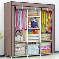 Large Capacity Cloth Wardrobe: Reinforced with Thick Steel Tube, Dustproof Fabric, Folding Clothes Storage Cabine, Cloth Daraz. 