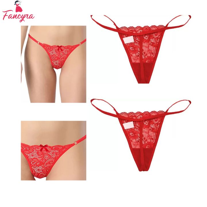Fancyra%20Women%20Red%20Soft%20Comfortable%20Adjustable%20G-String%20Panty%20Thong%20For%20Women%20-%20Image%202