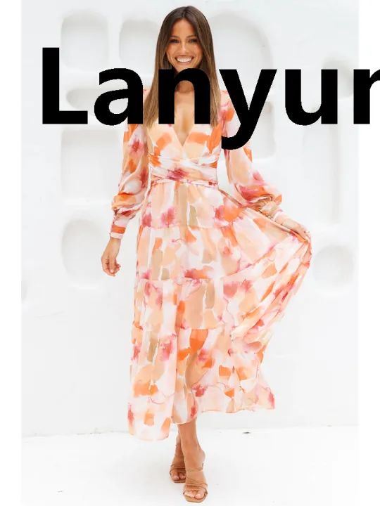 Lanyun%202025%20New%20Women's%20Long%20Sleeve%20Bohemian%20Floral%20Maxi%20Dress%20Style%20Sales%20promotion%20Beach%20Tassel%20Dress%20V-Neck%20Elegant%20Dresses%20Mature%20Women%20-%20Image%202