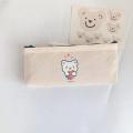 Kawaii Pencil Case Bear Canvas Pencil Box Pencil Bag School Supplies Stationery 1 Pieces. 