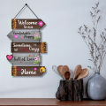Home Delight Be Positive Decorative Wall Hanging Wood Art Decoration Item. 
